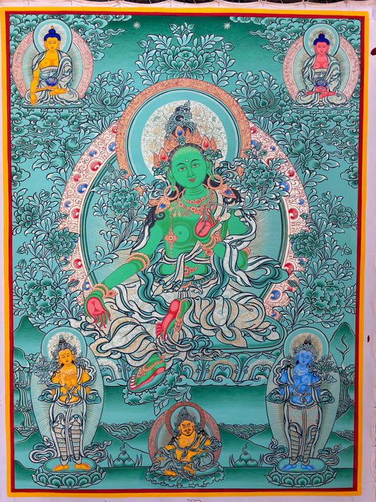 1Green Tara Thangka80*60